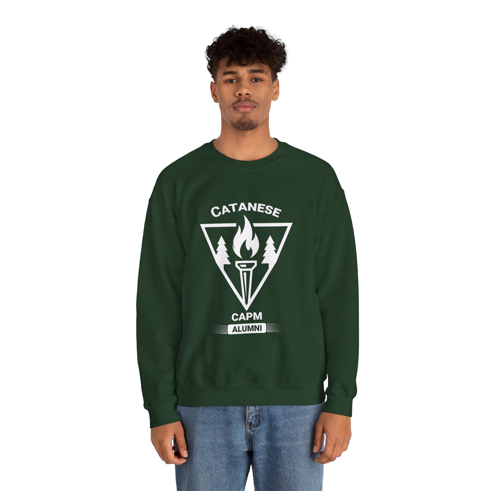 Crewneck Sweatshirt — Minimal White Classic Solid Pullover
