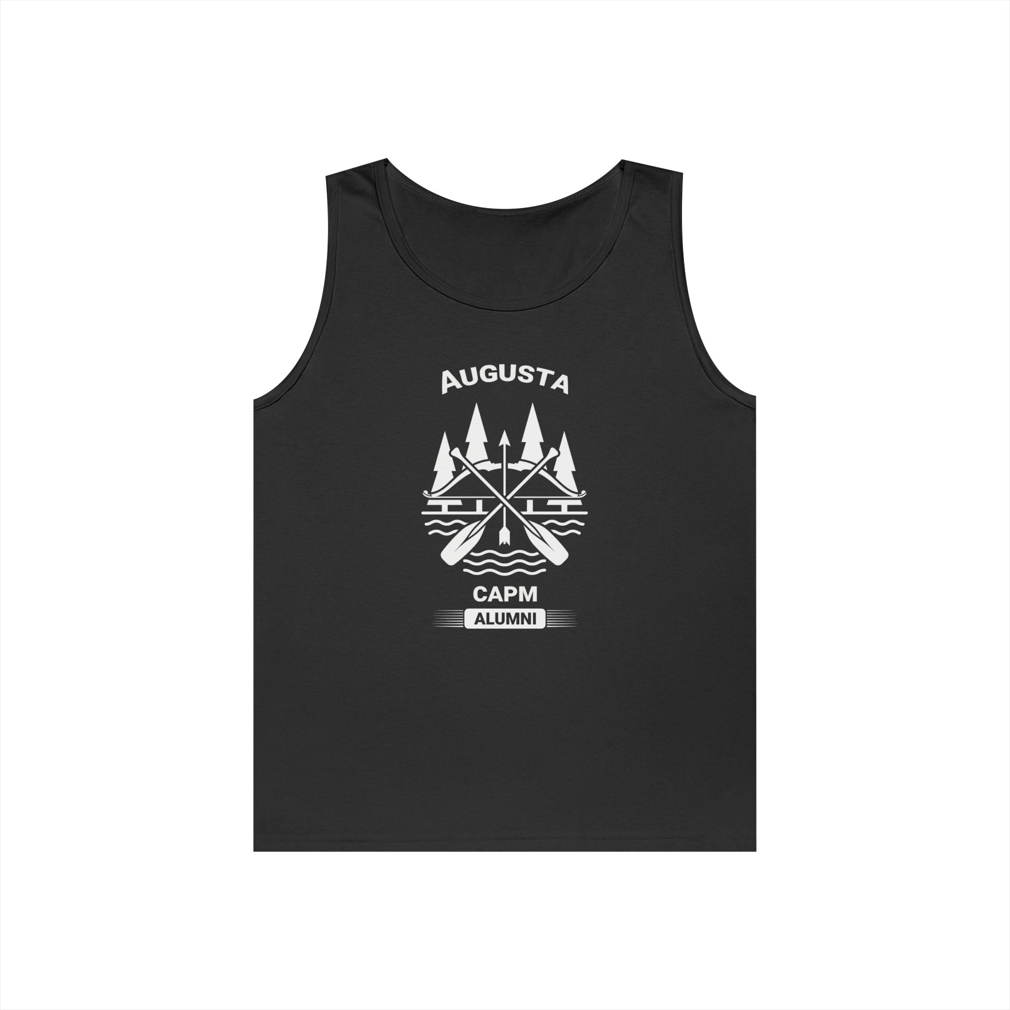 Tank Top — Minimal Outdoor Badge Design (Augusta Camp Vintage Emblem)