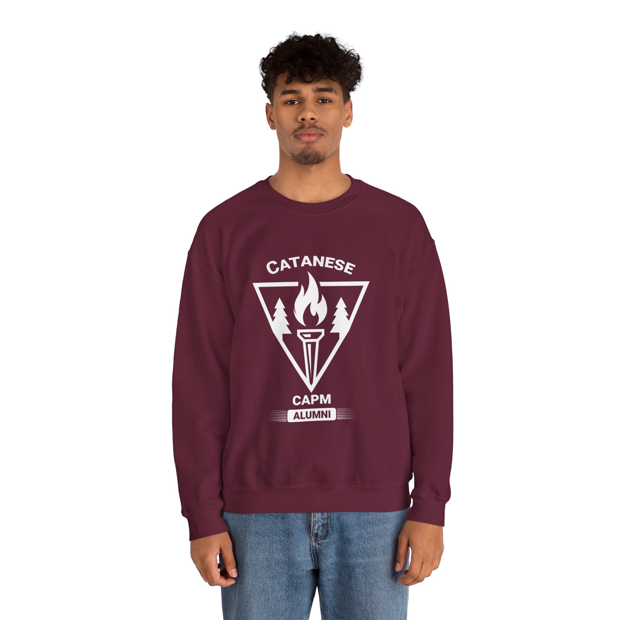 Crewneck Sweatshirt — Minimal White Classic Solid Pullover