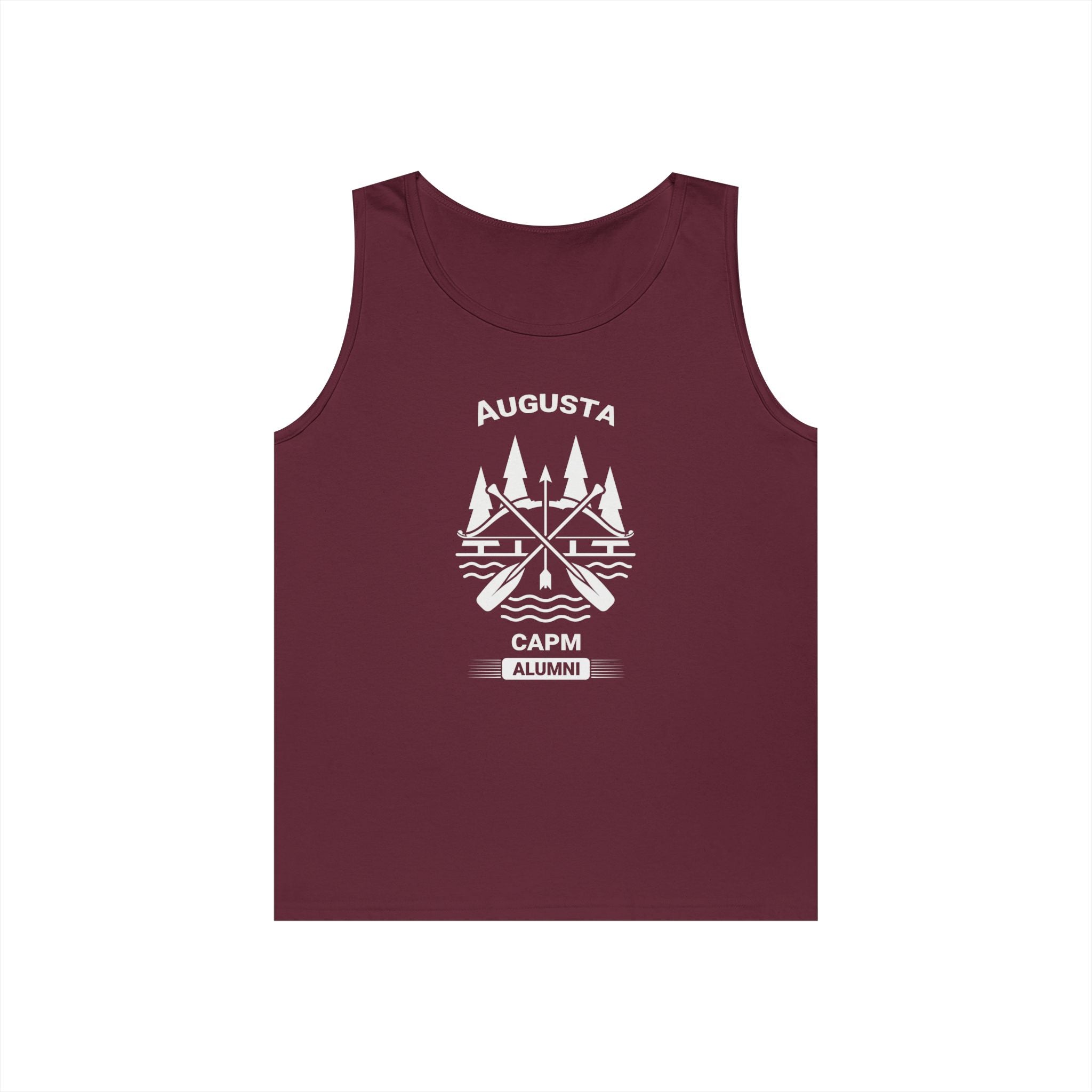 Tank Top — Minimal Outdoor Badge Design (Augusta Camp Vintage Emblem)