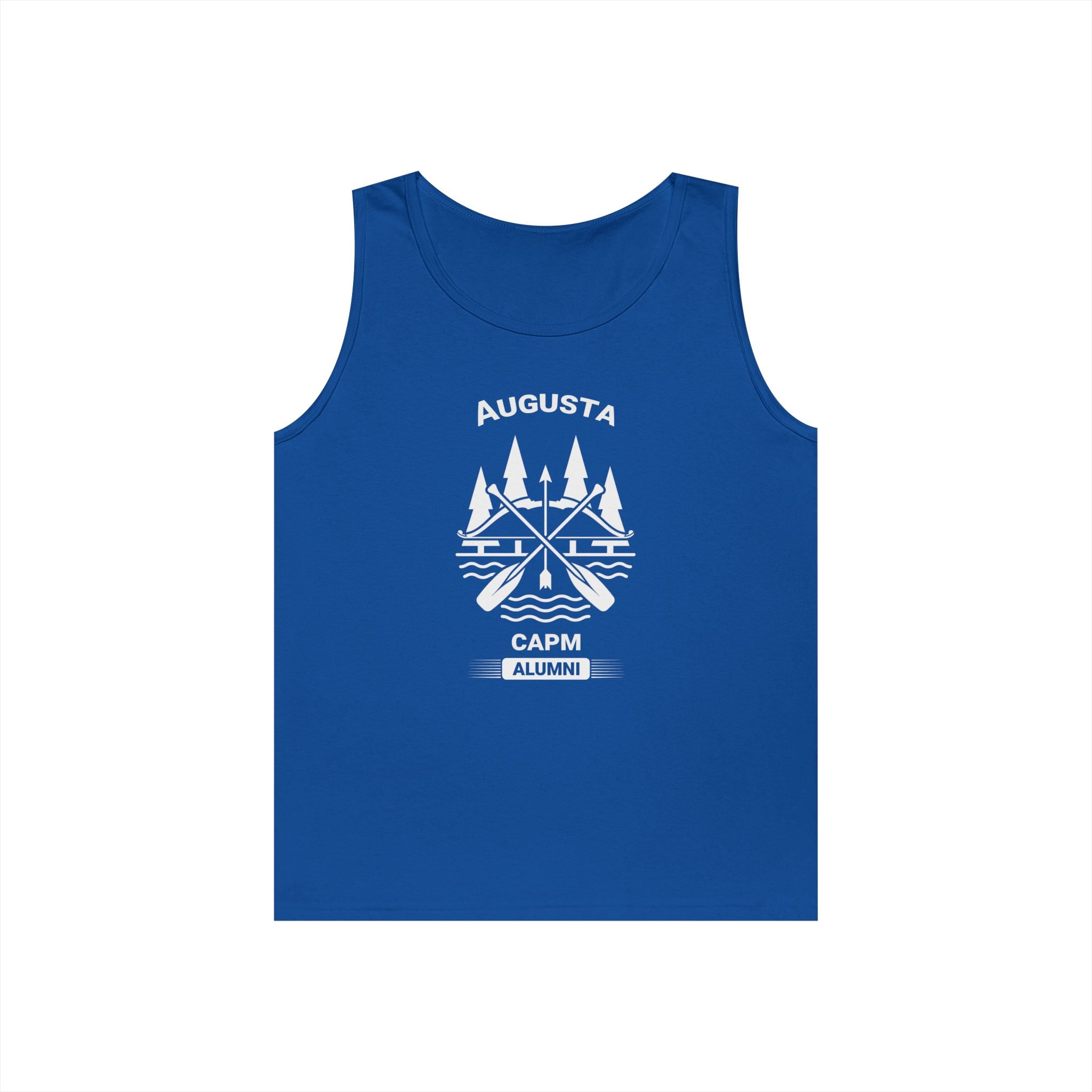 Tank Top — Minimal Outdoor Badge Design (Augusta Camp Vintage Emblem)