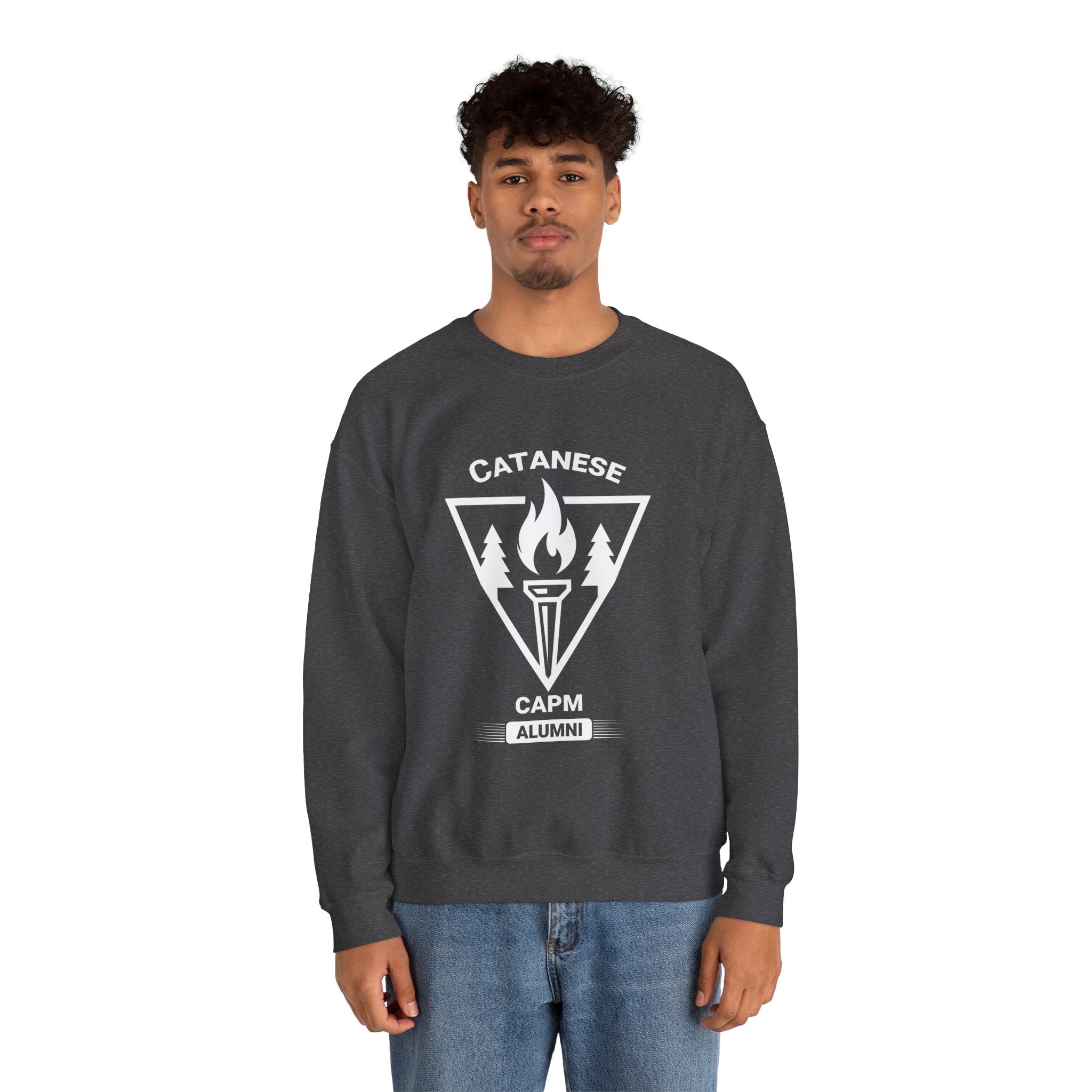 Crewneck Sweatshirt — Minimal White Classic Solid Pullover
